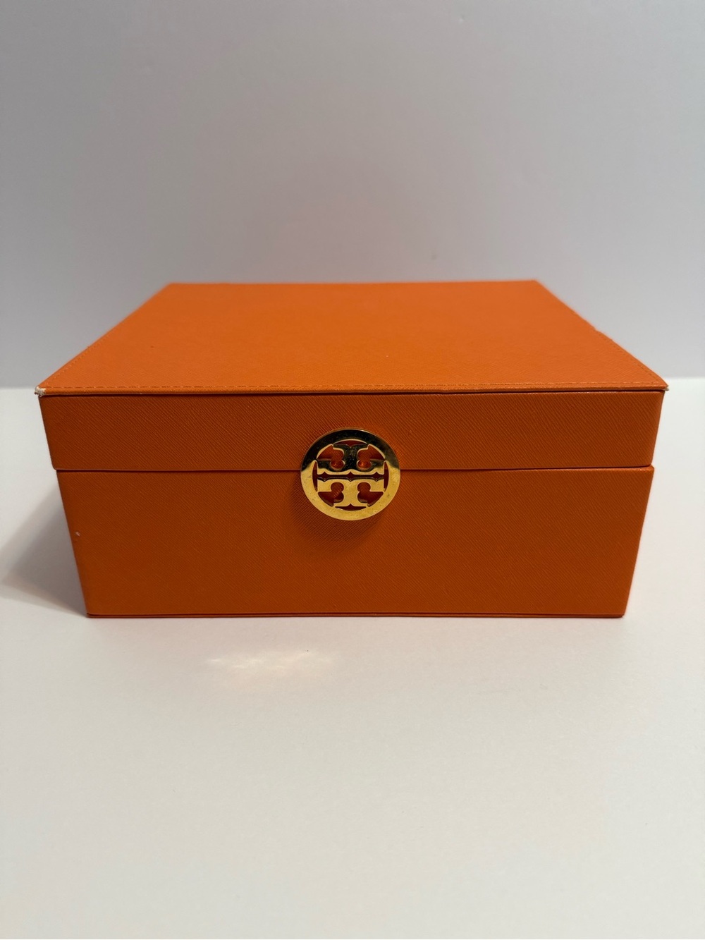 Authentic Tory Burch Classic Orange w/Gold Logo Empty Gift Jewelry Storage Boxes - Picture 2 of 9